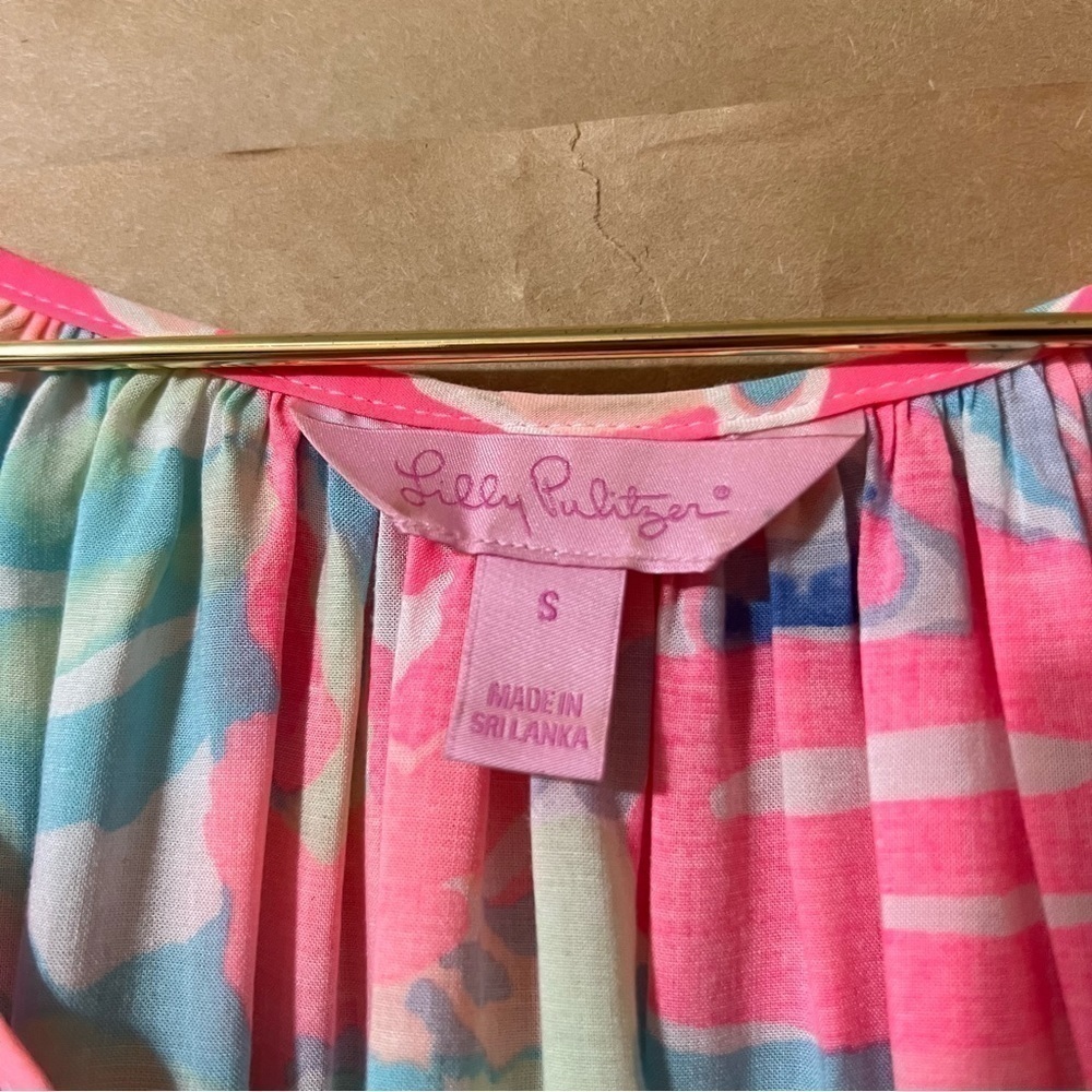 Lilly Pulitzer | Willa Top Playa Hermosa Floral Popover Blouse Size S - Picture 3 of 14